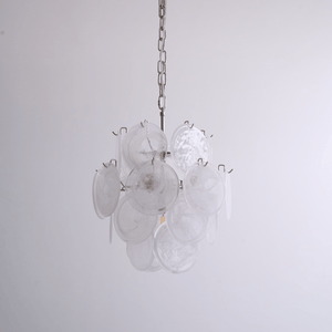 Aqua White Glass Chandelier