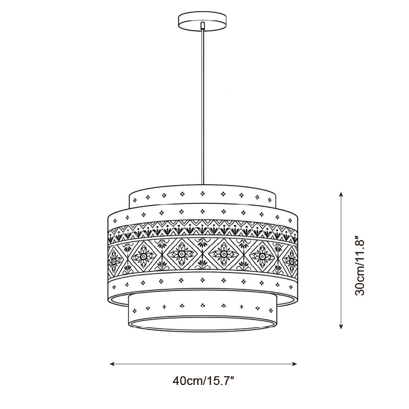 Aravelle Pendant Lamp — Dimension drawings 1