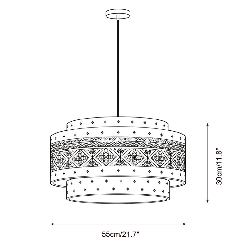 Aravelle Pendant Lamp — Dimension drawings 2