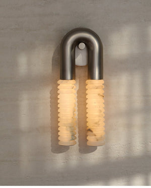 Arc Ridge Alabaster Wall Sconce