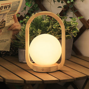 Audo Wooden Portable Table Lamp
