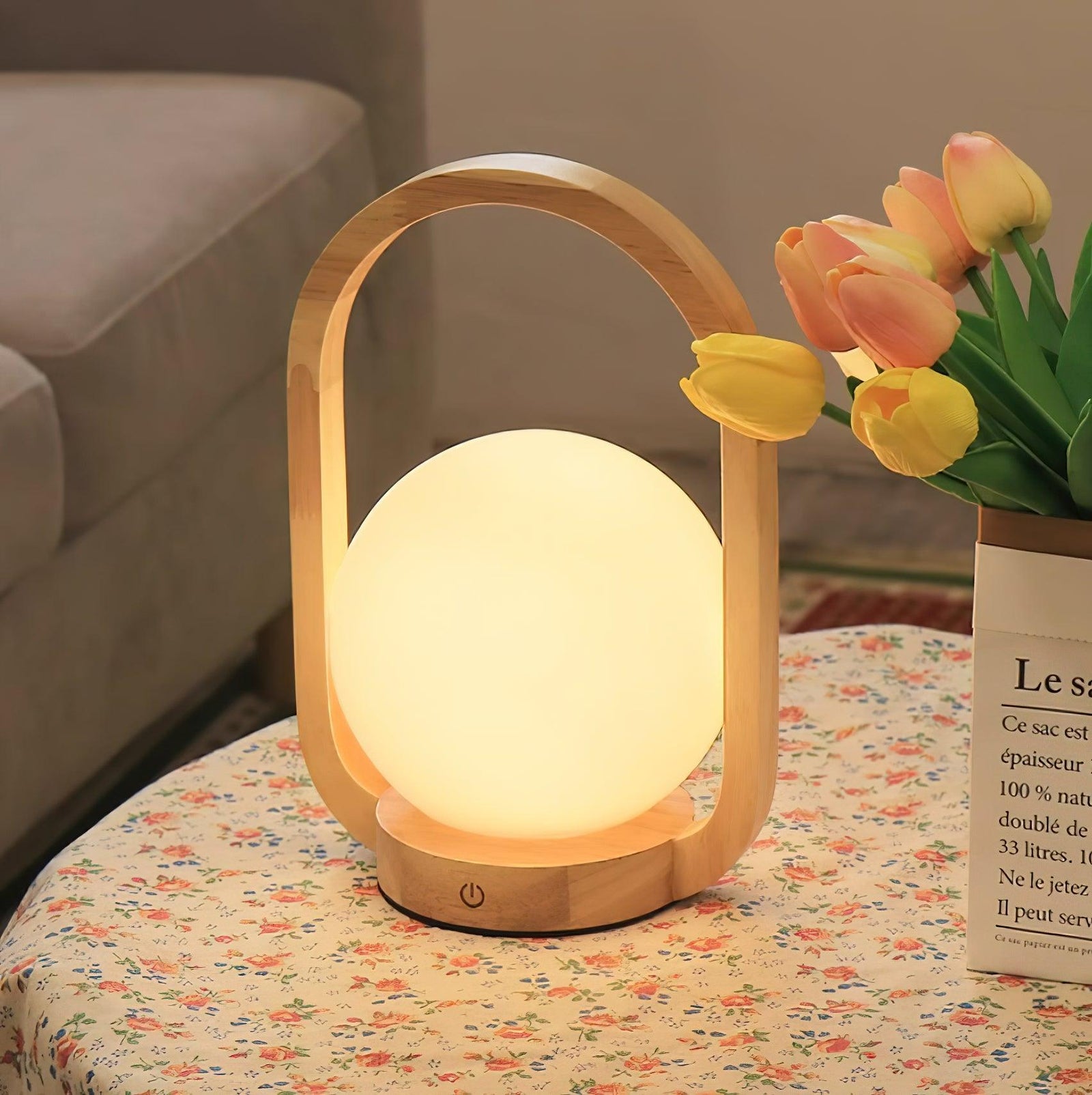 Audo Wooden Portable Table Lamp - Docos