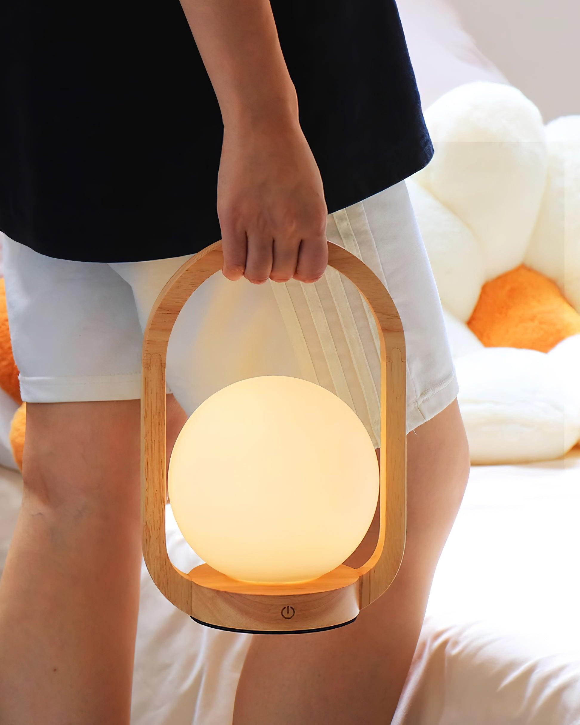 Audo Wooden Portable Table Lamp - Docos