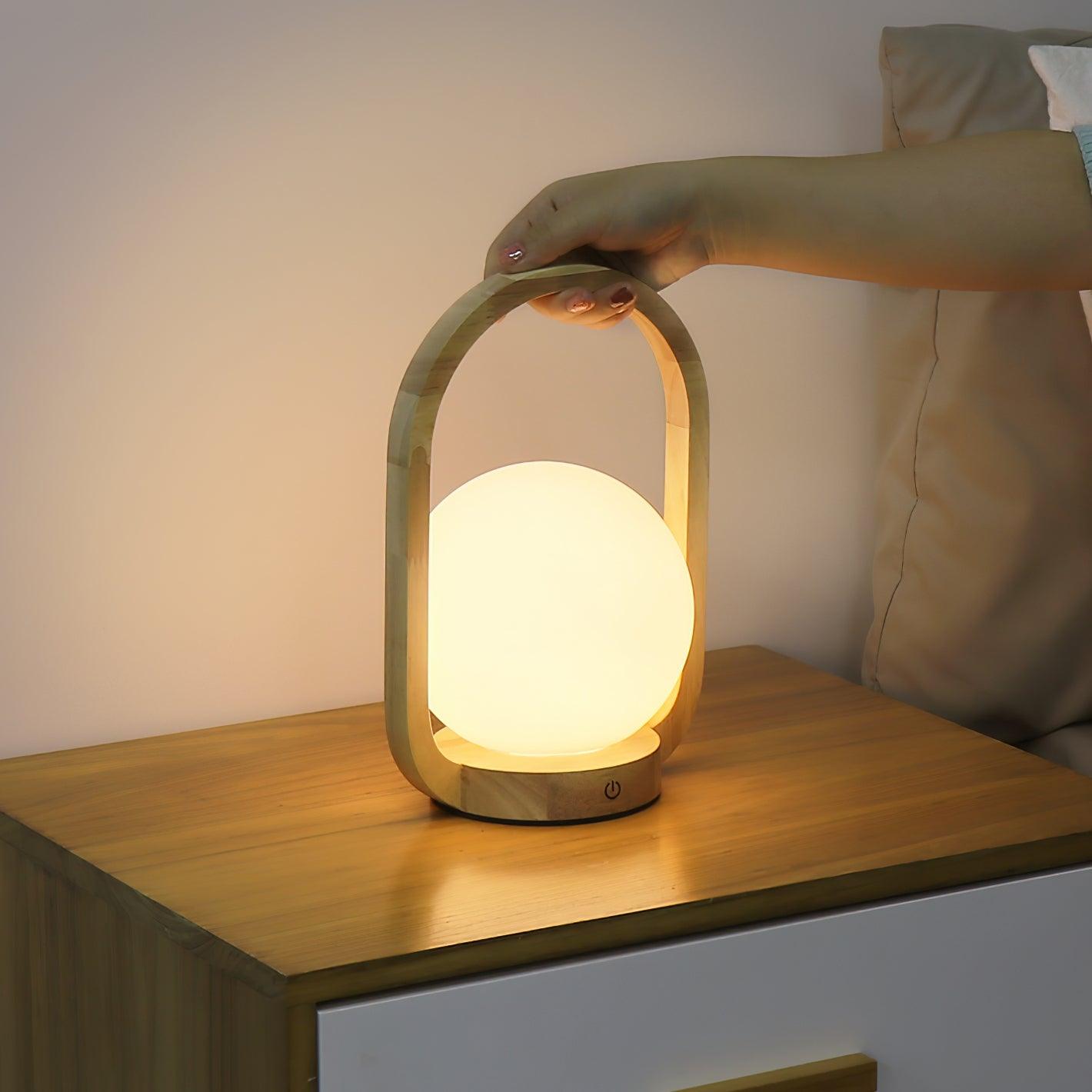 Audo Wooden Portable Table Lamp