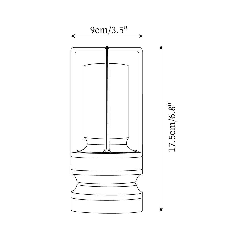 Lámpara de mesa Aura Gleam (batería incorporada) 5.3″- 8.8″
