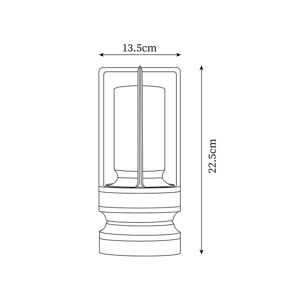 Aura Gleam Table Lamp (built-in battery) 5.3″- 8.8″