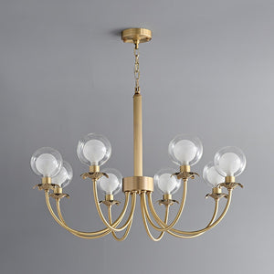 Aureate Radiance Glass Chandelier