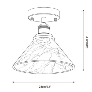 Aurelia Alabaster Semi-Flush Mount