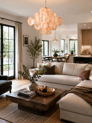 Aurelia Apricot Glass Chandelier