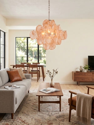 Aurelia Apricot Glass Chandelier