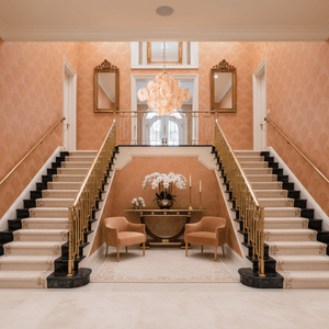 Aurelia Apricot Glass Chandelier