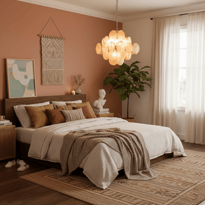 Aurelia Apricot Glass Chandelier