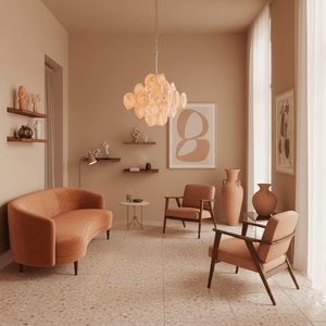 Aurelia Apricot Glass Chandelier