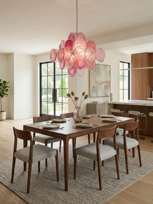 Aurelia Pink Glass Chandelier