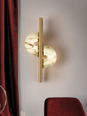 Aurelia Dual Disc Alabaster Sconce