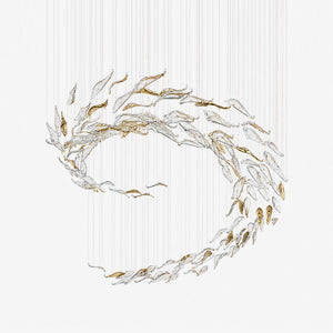 Aurelia Glass Leaf Chandelier