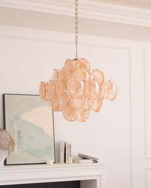 Aurelia Apricot Glass Chandelier