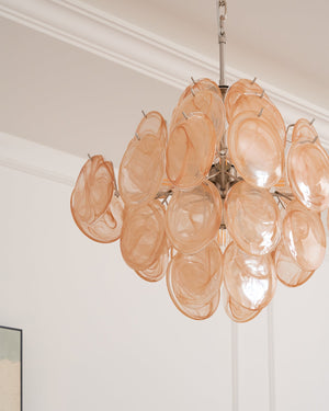 Aurelia Apricot Glass Chandelier
