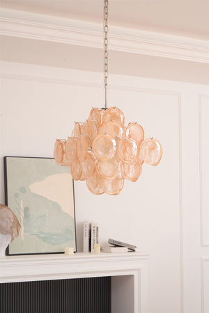 Aurelia Apricot Glass Chandelier
