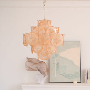 Aurelia Apricot Glass Chandelier