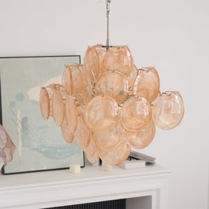 Aurelia Apricot Glass Chandelier