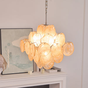 Aurelia Apricot Glass Chandelier