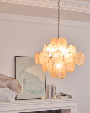 Aurelia Apricot Glass Chandelier