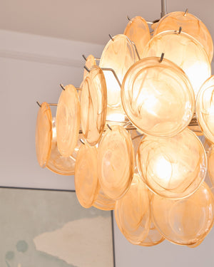 Aurelia Apricot Glass Chandelier