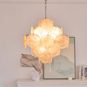 Aurelia Apricot Glass Chandelier