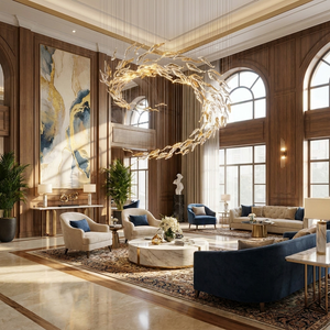 Aurelia Glass Leaf Chandelier