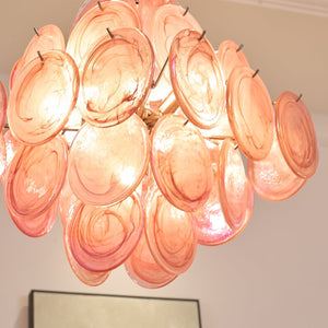 Aurelia Pink Glass Chandelier