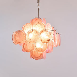 Aurelia Pink Glass Chandelier