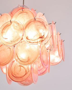 Aurelia Pink Glass Chandelier