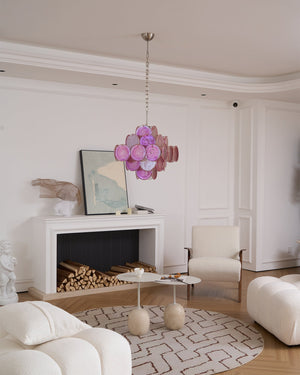 Aurelia Pink Glass Chandelier