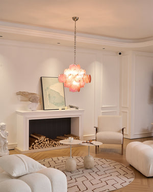 Aurelia Pink Glass Chandelier