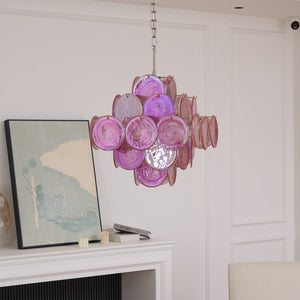 Aurelia Pink Glass Chandelier