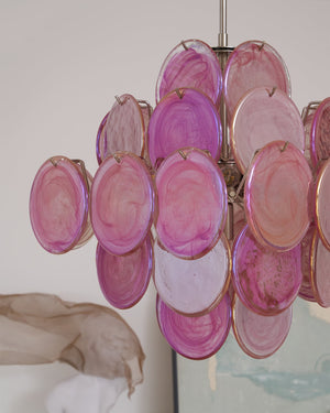 Aurelia Pink Glass Chandelier