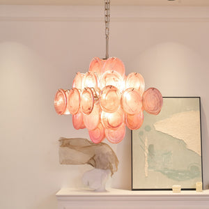 Aurelia Pink Glass Chandelier