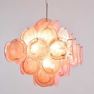 Aurelia Pink Glass Chandelier