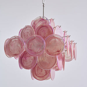 Aurelia Pink Glass Chandelier