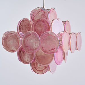 Aurelia Pink Glass Chandelier