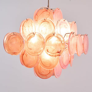 Aurelia Pink Glass Chandelier