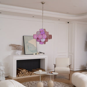 Aurelia Pink Glass Chandelier