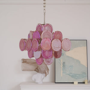 Aurelia Pink Glass Chandelier