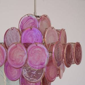 Aurelia Pink Glass Chandelier