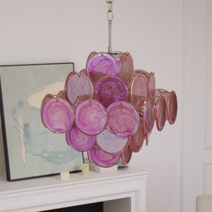 Aurelia Pink Glass Chandelier