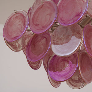 Aurelia Pink Glass Chandelier