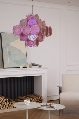 Aurelia Pink Glass Chandelier