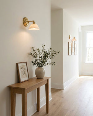 Aurelle Alabaster Wall Sconce