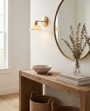Aurelle Alabaster Wall Sconce